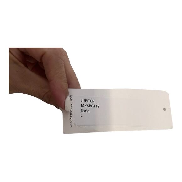 Katie May Jupiter Gown Maxi Halter Neck Ruched Jersey Side Slit Sage Size Large - Picture 10 of 16